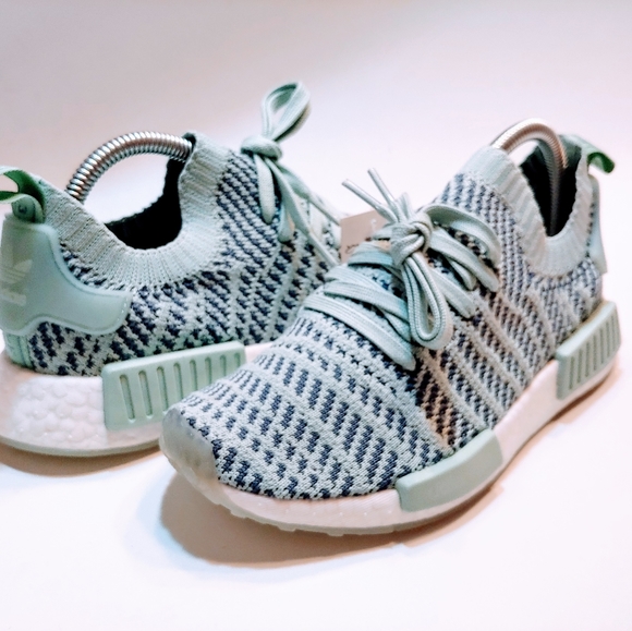adidas Shoes - 🆕 Adidas NMD R1 STLT PK W Boost Ash Green White